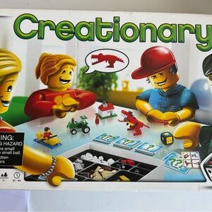 Creationary Lego Game Hasbro Connect Game Night Used In Box With Pieces As Shown